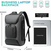 BANGE Gray Business Laptop Backpack with USB Charging Port