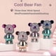 thumbnail image 4 of Portable Fan,mini Cute Bear Desk Fan Small Quiet,3-speed Adjustable Usb Powered Fan,electroplating C, 4 of 5