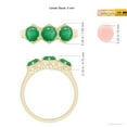 thumbnail image 5 of ANGARA Natural Aeon Art Deco Three Stone 1.35 ct Emerald Hexagonal Engagement Ring in 14K Yellow Gold for Women (Size-5mm) | May Birthstone, Anniversary, Jewelry Gift for Women | Natural Emerald Ring, 5 of 10