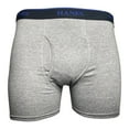 thumbnail image 5 of Hanes Men's Tagless ComfortBlend 4 Pack Boxer Briefs, Solid Black & Gray, 5 of 5