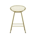 thumbnail image 4 of CosmoLiving by Cosmopolitan Ellis 24" Metal Counter Height Bar Stool, Brass, 4 of 12