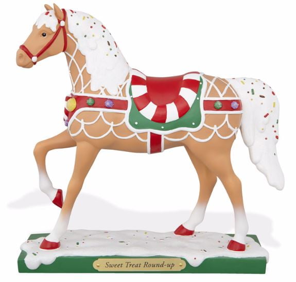 Trail of Painted Ponies Sweet Treat Round Up Christmas Horse Figurine