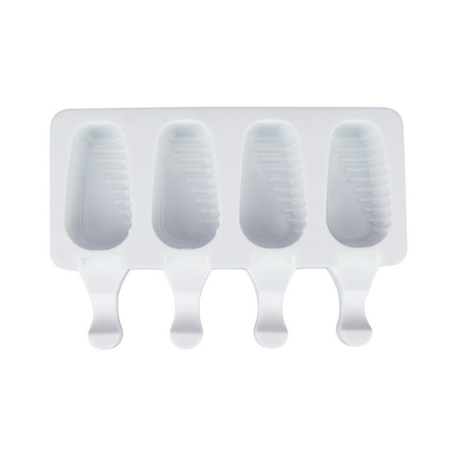 Ice Cream Molds Popsicle Silicone Diy 4 Homemade Ice Cream Chocolate Candy Silicone with 20 Wooden Sticks So Delicious Ice Cream Bars Ice Cream Popsicle Molds Wooden Ice Cream Set