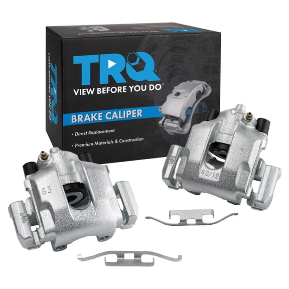 TRQ Rear Driver and Passenger Side Brake Caliper Set Caliper Brackets Fits 1999-2000 BMW 328i 2000 323Ci 323i 2001-2003 325Ci 325i 325xi