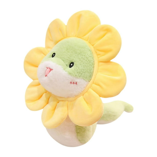 Juguete de peluche de serpiente, lindo animal de juguete, adorno para fiesta, colección de figuras de serpiente Girasol verde 38cm
