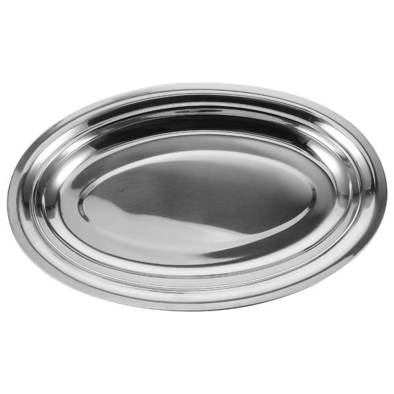 Supvox Food Plate Stainless Steel Steaming Tray Silver Reusable for Home Use 1Set