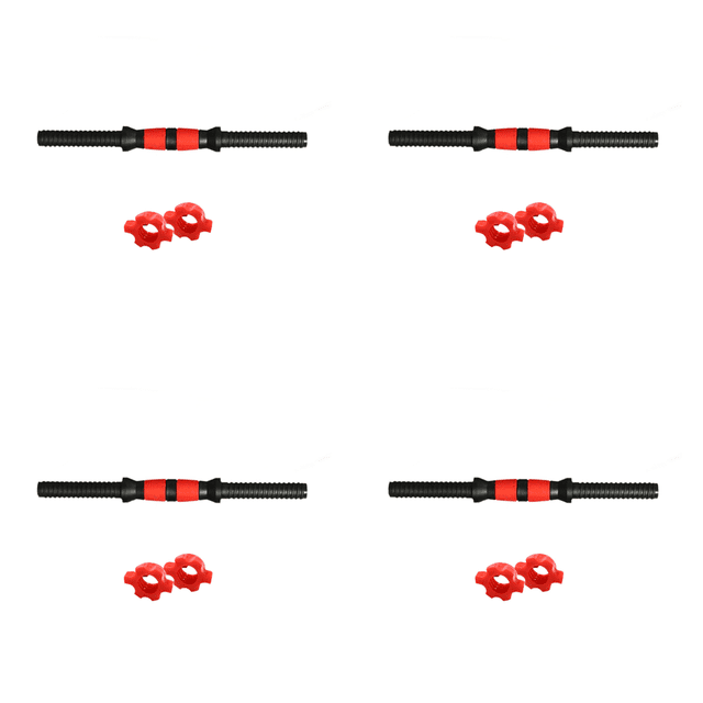 Juego Barra Con Mancuernas Tubo Acero Conexión (40 Cm)