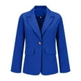 thumbnail image 1 of Blazer Femme Décontracté Ouvert devant Manches Longues Col à Revers Bouton Veste de Travail - Hontri, 1 of 4