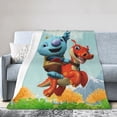 thumbnail image 2 of Manta Wallykazam de franela cálida y acogedora para sala de estar, dormitorio, cama, sofá, coche, mantas de vellón para todas las estaciones, regalos para niños, adolescentes y adultos, 80 x 60, 2 of 8