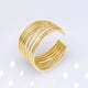 thumbnail image 5 of Anillo abierto de acero inoxidable con estilo geométrico que no se desvanece, anillo de acero de titanio, anillo para amantes de las mujeres, anillo de joyería de nicho, 5 of 5