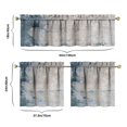 thumbnail image 6 of Gray Abstract Oil Painting Kitchen Curtains and Valances Set - 3 Piece Kitchen Curtains Sets with Valance for Windows Rod Pocket Machine Washable Kitchen Decor Decorations (54"x18"+2x27.5"x24"), 6 of 6