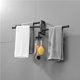 thumbnail image 5 of Billuyoard Estante multifuncional de aluminio, espátula, gancho giratorio, toallero, colgador de trapo Juegos de accesorios de baño negro Billuyoard HA026402-02, 5 of 6