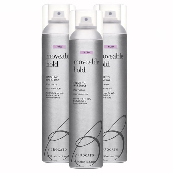 Brocato Spray para el cabello con acabado de fijación móvil (50% VOC) 3 paquetes de 10 oz | Control excepcional y acabado brillante | Para todos los estilos de cabello