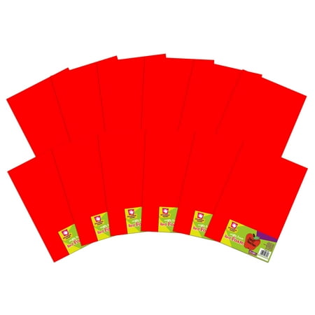 Creative Hands by FibreCraft  12Pack 11x17 Red smArt Foam Sheets  Arts and Crafts  No Glue or Scissors Required  For Ages 4 and