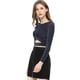 thumbnail image 4 of Disfraz de Navidad Allegra K para mujer top con purpurina Azul oscuro L, 4 of 6