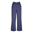 thumbnail image 7 of Oplxuo Women Yoga Dress Pants with Pockets High Waisted Crossover Wide Leg Pants Loose Casual Work Trouser Lounge Pant, 7 of 7