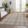 thumbnail image 6 of HomeRoots 678207 8 x 10 ft. Beige Green & Tan Plaid Washable Machine Made Rectangle Area Rug with UV Protection, 6 of 9
