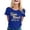 Blue, variant on Womens Work T Shirts Tops Elegant Wedding Letter Print Classic Crew Neck Tees