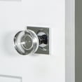 thumbnail image 6 of Viaggio Qadclc_Sd Quadrato Solid Brass Non-Turning One-Sided Dummy Door Knob - Chrome, 6 of 7