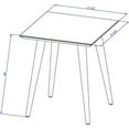 thumbnail image 3 of Utopia 19.68" High Square End Table With Splayed Wooden Legs in White Gloss, 3 of 3