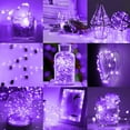thumbnail image 2 of Biwat Purple LED Fairy Lights - 12pack, Battery Operated Mini String Lights, 7FT 20LED Silver Wire Fairy Lights Mini Firefly Starry String Lights Waterproof Twinkle Lights for Wedding Christmas Decor, 2 of 4