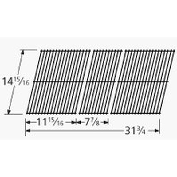porcelain steel wire cooking grid, 14.9375" x 31.75"