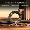 thumbnail image 6 of Gevi GrindMaster Ultimate Stepless Coffee Grinder, 64mm Titanium Burr, 400W BLDC Motor, Zero Retention, 6 of 8