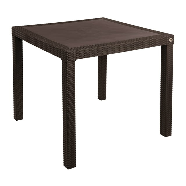 Mesa cuadrada Desarmable Estilo Rattan (Chocolate) La Ardilla Para exteriores e Interiores (Color Chocolate)