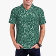 thumbnail image 2 of Balery Green Christmas Printed Men’s Short Sleeve Polo Shirt, Midweight Men's Shirt,Golf Polo shirts -XX-Large, 2 of 8