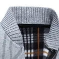 thumbnail image 3 of Outerwear Clearance Men'S Jacket Classic Solid Color Knitted Sweater Cardigan Sweater Slim Jacket Gray M, 3 of 5