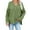 Green, variant on Women's Oversized Sweaters Batwing Long Sleeve Loose V Neck Button Henley Tops Pullover Knit Jumper