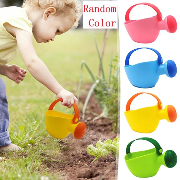 Kieccall Small Plastic Watering Can for Home Garden Plant Watering Beach Bath Indoor Outdoor Multi Use Watering Pot Random Color