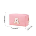 thumbnail image 3 of Pink Letter Makeup Bag for Valentine's Day,Letter Pattern Pouch Cosmetic Bag, Waterproof Toiletry Bag, Personalized Birthday Gift for Women Girl, Cute Stuff for Girls, 3 of 5