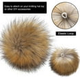 thumbnail image 3 of Dalrosia 16PCS Faux Fur Pom Pom Balls with Elastic Loop Fluffy Faux Fox Fur Pom Pom for Hats Beanie Shoes Scarves Gloves Bags Accessories, 3 of 7