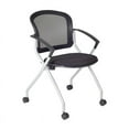 thumbnail image 3 of Regency Cain 48" x 24" Training Table- Grey & 2 Cadence Nesting Chairs- Black, 3 of 5