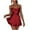 Red, variant on Summer Dress for Women Women Satin Backless Mini Romper Dress with Shorts Spaghetti Strap Playsuits Tie Back Summer Ruffle Layer Jumpsuits Dress Features: Material: Satin Romper Dress Made o
