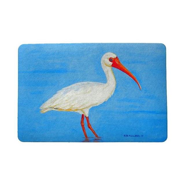 Betsy Drake DM1086 Tapis de Porte Ibis Blanc de 18 x 26 Po