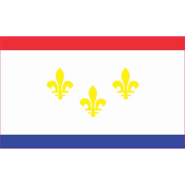 5in X 3in New Orleans Flag Sticker Vinyl Louisiana State Decal Stickers Walmart Com Walmart Com