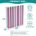 thumbnail image 4 of Dailycode Aubergine and White Stripes Hardcover 3 Ring Binder 1.5 Inch Ring Decorative Binder Organizer for Home School Office, 4 of 10