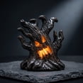 thumbnail image 5 of Tryvkinvive Light Up Spooky Tree Stump Decor,Halloween LED Haunted Tree Figurine,Mini Scary Tree Tabletop Ornament for Home Decor Supplies Indoor,Village Scene & Party Decor, 5 of 7