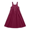 thumbnail image 6 of ClodeEU Women's Sleeveless Jumper Dress with Pockets,Casual Loose Tank Dress Wine,Womens Plus S, 6 of 7