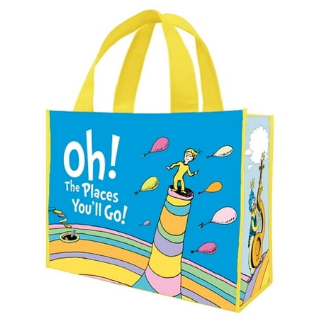 Good Recycled Shopper Tote - Dr. Seuss Oh The Places You'll Go Large Shopper Tote Bag Recycled Graduation