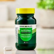 Spring Valley Probiotic Acidophilus Caplets for Digestive Health, 1 Billion Active Cultures, 30 Count
