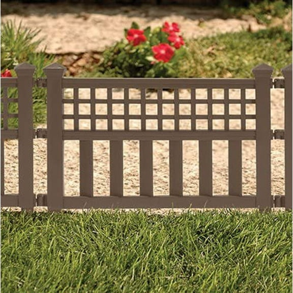 Suncast GVF24B Grand View Fence, Mocha