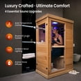 thumbnail image 2 of Syedee Far Infrared Sauna Home Sauna Spa Room Canadian Hemlock Wood 1000W Indoor Saunas Low EMF 110V with Control Panel and Tempered Glass Door, 2 of 12