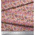thumbnail image 2 of Soimoi Poly Georgette Fabric Leaves & Fox Face Cartoon Printed Fabric 1 Yard 42 Inch Wide, 2 of 3