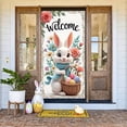 thumbnail image 3 of Bunny Theme Easter Bunny Banner Easter Eggs Design Welcome Display Floral Decor Welcome Text Spring Backdrop for Easter Party Spring Celebration Home Decoration, 3 of 9