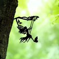 thumbnail image 1 of Fairy papillo#G Adornos de jardín de metal para vallas, decoración exterior y del hogar, decoración de jardín, esculturas, siluetas de hierro fundido, árbol, patio, arte de pared JM, 1 of 5