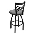 thumbnail image 2 of 820 Catalina 25" Swivel Counter Stool with Black Wrinkle Finish and Canter Folkstone Grey Seat, 2 of 3