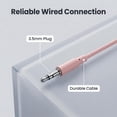 thumbnail image 7 of Kids Headphones, Ear Headphones for Kids, Wired Headphones with Microphone, Adjustable over Ear Headphones for Kids, Girls, Boys, Children, Cord 3.5mm Jack Wired for School Tablet (Pink), 7 of 7